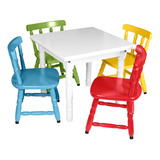 Conjunto Mesa Infantil Scholl Com 4