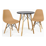 Conjunto Mesa Redonda 60cm + 2 Cadeiras Eiffel Café Bistrô