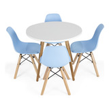 Conjunto Mesa Redonda E Cadeira 4 Infantil Charles Didática