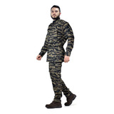 Conjunto Militar Plus Size Calça E Gandola Tiger Jungle Safo