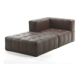 Conjunto Modulado Sofá Canto Módulo + Puff Chaise Modular Direto Da Fábrica