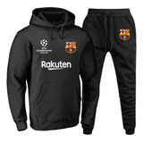 Conjunto Moletom Barcelona Blusa E Calça Flanelado 