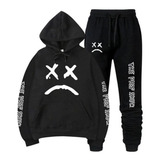 Conjunto Moletom E Calça Slim Lil Peep The Peep Show Hip Hop