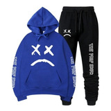 Conjunto Moletom E Calça Slim Lil Peep The Peep Show Triste