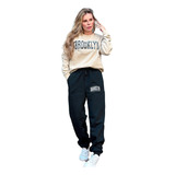 Conjunto Moletom Feminino Flanelado Brooklyn Inverno