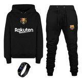 Conjunto Moletom Infantil Barcelona Relogio Digital Promoção