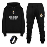 Conjunto Moletom Infantil Time Real Madrid E Relógio Grátis