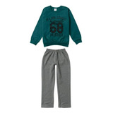 Conjunto Moletom Malwee Kids Flanelado Major Menino