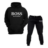 Conjunto Moletom Masculino Boss Calça E Blusa Flanelado