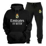 Conjunto Moletom Real Madrid Abrigo Com Calça