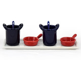 Conjunto Molheira Finger Food 5 Peças Porcelana