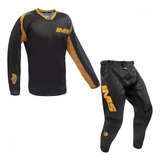 Conjunto Motocross Calça Camisa Ims Sprint Gold Roupa Trilha