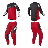 Conjunto Motocross Trilha Roupa Calça + Camisa Fox 180 Revn