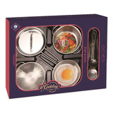 Conjunto Panela Metal Cozinha Infantil De Brinquedo