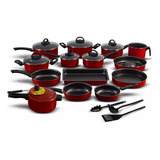 Conjunto Panelas 17 Peças Antiaderente Com Panela Pressão