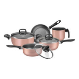 Conjunto Panelas Mta 5 Peças Antiaderente Madri Supra Rose