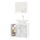 Conjunto Para Banheiro Baden Bechara Pia Branco/carrara