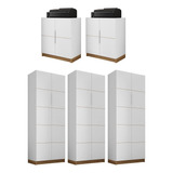 Conjunto Para Escritório Kit 5 Peças Cubic Branco Caemmun