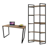 Conjunto Para Estudos Home Office Escrivaninha Mais Estante