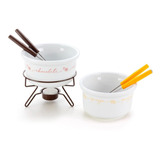 Conjunto Para Fondue Duo Queijo E Chocolate Cozinha Forma