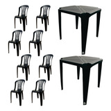 Conjunto Para Sala Jantar E Cozinha Com 2 Mesas E 8 Cadeiras