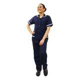 Conjunto Para Uniforme Jaleco Calça Copeira - Azul Marinho