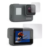 Conjunto Película Vidro Lente Tela Lcd Gopro Hero 6 7 Black