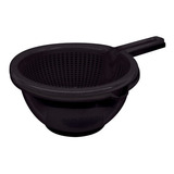 Conjunto Peneira E Tigela Plástica Para Cozinha Preto Mor