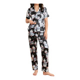Conjunto Pijama Americano Cetim Calca Comprida