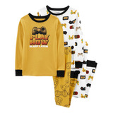 Conjunto Pijama Carters Menino Kit 4 Peças Calça 2t 3t 4t 5t