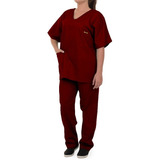 Conjunto Pijama Cirúrgico Scrub Vinho