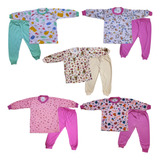 Conjunto Pijama Infantil Bebê Menina - Kit 5 Pçs