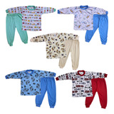 Conjunto Pijama Infantil Bebê Para Menino E Menina Kit 5 Pçs