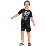 Conjunto Pijama Infantil Masculino Esqueleto Verão