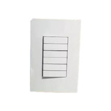 Conjunto Placa 4x2 Com 6 Teclas Interruptor Sleek Margirius