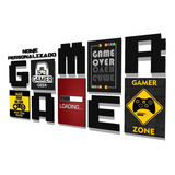 Conjunto Placas E Letras Gamer Personalizado
