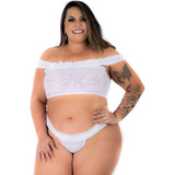 Conjunto Plus Size Ciganinha Top Ombro