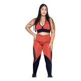 Conjunto Plus Size Roupa De Academia Calça Legging Grossa
