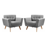 Conjunto Poltronas Decorativas Bruna Cadeira Moderna