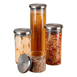 Conjunto Porta Mantimento De Vidro Electrolux Tampa Inox