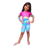 Conjunto Praia Uv50+ Blusa Infantil Proteção