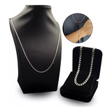 Conjunto Prata 925 Maciça Original Corrente Cordão Pulseira 