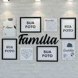 Conjunto Quadros E Letras Familia Personalizado Suas Fotos