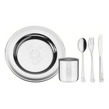 Conjunto Refeição Infantil Aço Inox Baby 5 Peças Tramontina