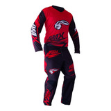 Conjunto Roupa Amx Duo Motocross Trilha Enduro Vermelho