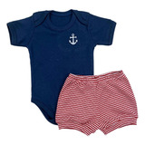 Conjunto Roupa Body Bebe Marinheiro Roupa Infantil Fantasia