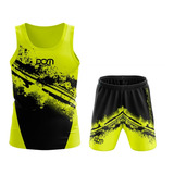 Conjunto Roupa De Futevolei Masculino Regata E Short Atack