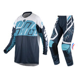 Conjunto Roupa Kit Trilha Motocross Asw Image Alpha 24 Azul