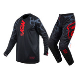 Conjunto Roupa Kit Trilha Motocross Asw Image Meta 24 Preto