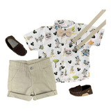 Conjunto Roupa Mickey Aniversário Festa Menino Infantil